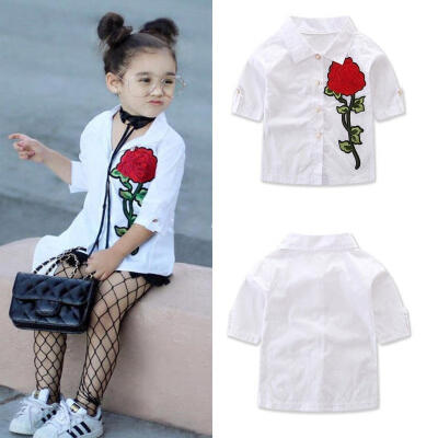 

Fashion Baby Girls Summer Short Sleeve Outfits Clothes T-shirt Tops Toddler Kids