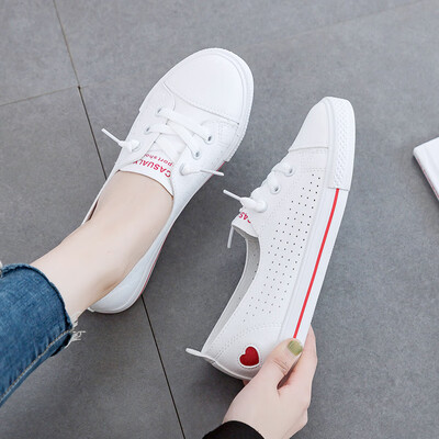 

Small white shoes women 2019 summer flat - bottom single - shoe network red woman new casual summer shoes breathable pedal