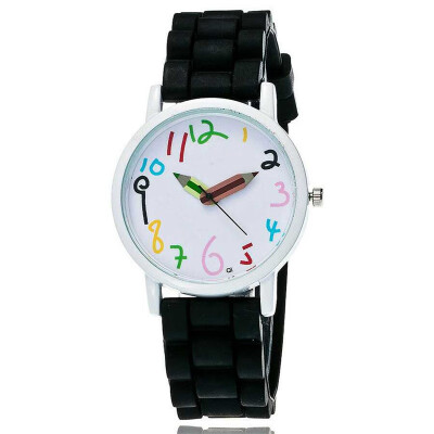 

New Geneva pencil pointer silicone men&women watch casual cute fresh student watch