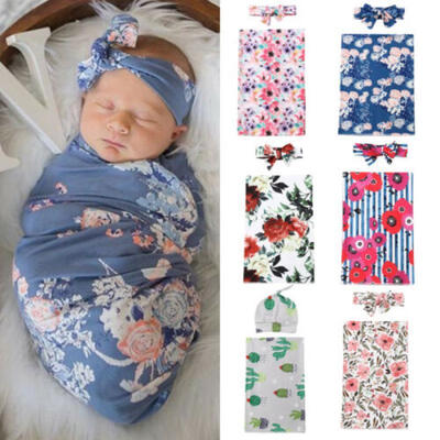 

2pcs Soft Infant Swaddle Muslin Blanket Newborn Baby Wrap Swaddling Blanket Set