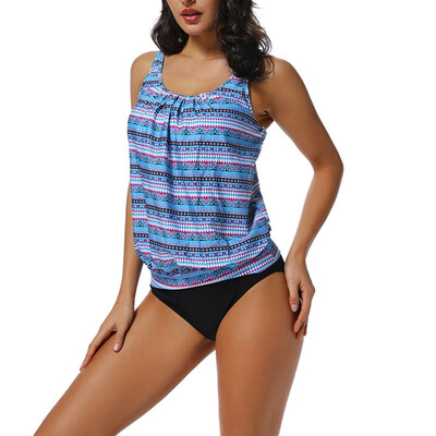 

FITTOO Sexy Women Tankini Swimsuits with Brief Floral Push up Bathing Suits
