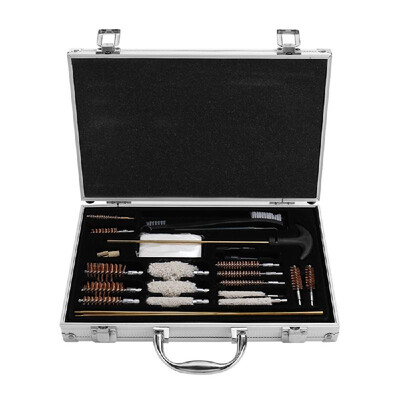 

Universal Portable Cleaning Kit Copper Wire Cleaner Sponge Inside Convenient Durability Aluminium Alloy Case