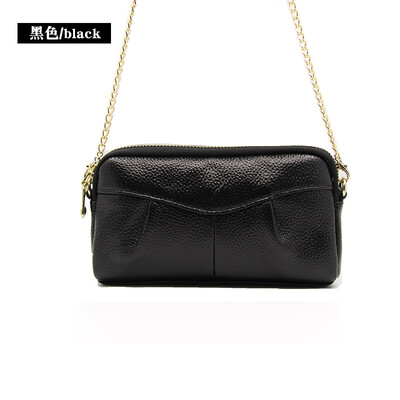 

First layer cowhide 2019 new womens leather hand shoulder shoulder Messenger bag chain shell bag large capacity