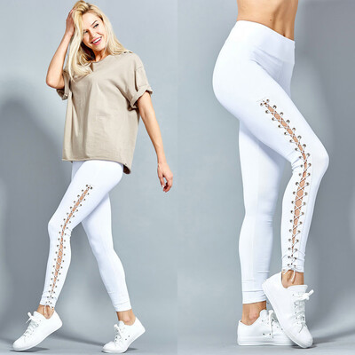 

Tailored Women Sports Gym Yoga Workout Mid Waist Running Pants Fitness Elastic Leggings