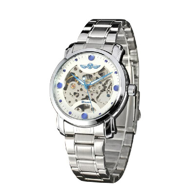 

Winner Men Luxury Business Automatic Mechanical Watch Fashion Stainless Steel Band Skeleton Wrist Watch