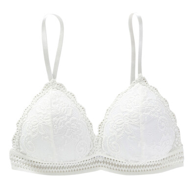 

Toponeto Women Comfortable Cup Ring-Free Ventilation Bra Sexy Deep V-lace Thin Underwear