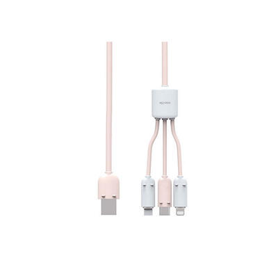 

Multi Function 3-in-1 Charging Cable Cute Lightning Type-C Micro USB Charging And Syncing Cord