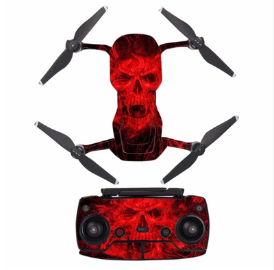 

A0014 horror Skull waterproof PVC Decal Skin Sticker For DJI MAVIC Air Drone body protection film remote Controllers cover