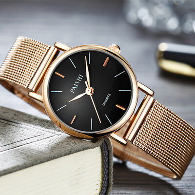 

Watch mens simple fine steel mesh with mens watches student fashion casual watches lovers quartz waterproof watches lovers watch