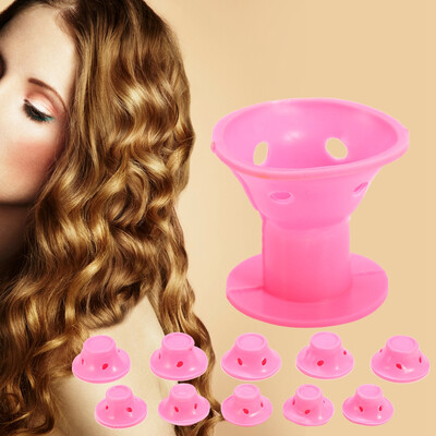

10pcsset New Fashion Soft Silicone Hair Styling Curler Rollers Hairdressing Curling Tools hair roller hairdressing curler