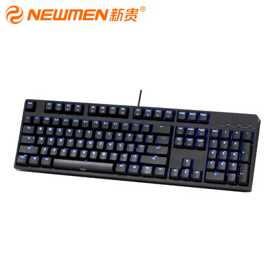 

Upstart Newmen F104 104 key cherry axis backlight mechanical keyboard office keyboard wired keyboard game keyboard black axis black