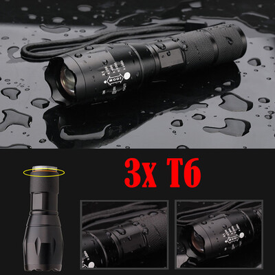 

Saidsome 15000LM 3T6 LED Zoomable Flashlight Waterproof Torch Light Lamp 18650 flashlight lamp
