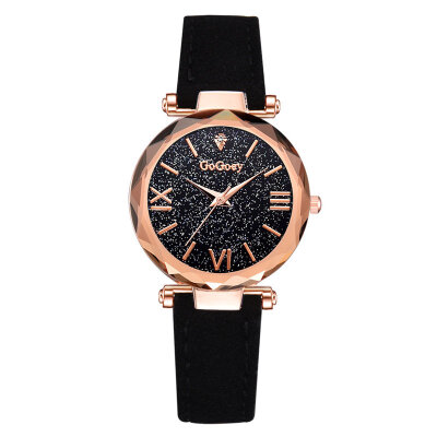 

Hot Sale Women Romantic Starry Sky Wrist Watch Leather Rhinestone Designer Ladies Clock Casual Dress Gfit Zegarki Damskie