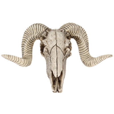 

Horns Skull Ornament Resin Retro Wall Hanging Crafts Home Office Decor Gift