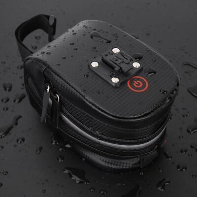 

Greensen Waterproof Mountain Bike Bicycle Saddle Bag Cycling LED Light Taillight Tail Pouch