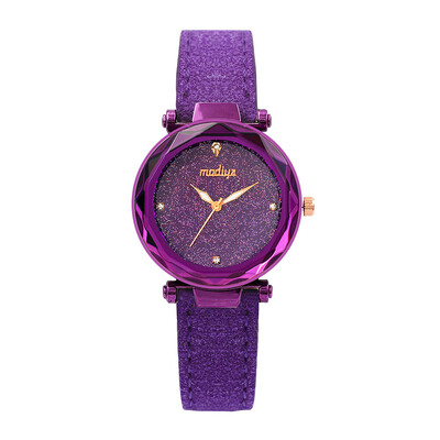 

RM Fashion Starry Sky Mosaic Diamond Leather Belt Watch Woman Quartz Watch