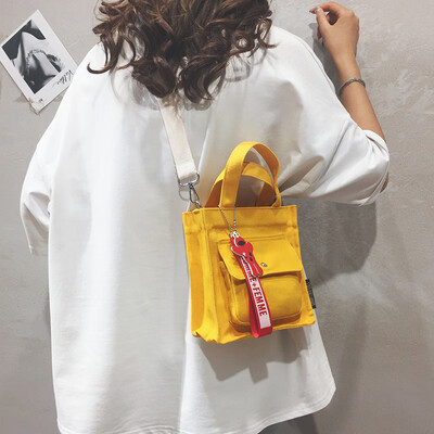 

Summer handbag bag female 2019 new Korean version of the casual broadband shoulder slung Harajuku girls canvas bag