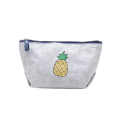 

Portable Travel Makeup Bags Pineapple Print Clutch Women Purse Zip Wallet