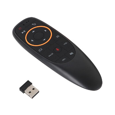 

G10 24GHz Wireless Remote Control with USB Receiver Voice Control for Android TV Box PC Laptop Notebook Smart TV Black