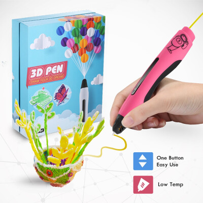 

Ailink 3D Pen 3D Drawing Printing Pen One Button Operation Including 20 PCL Filaments with Holiday Package