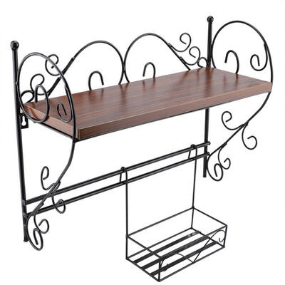 

Greensen Wall Mounted Storage Rack Kitchen Wall Mounted Organizer Shelf with Hook