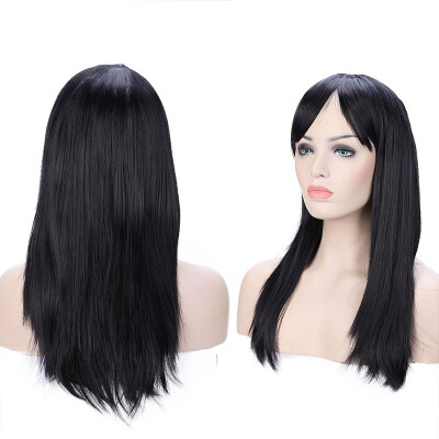 

Anime Cosplay Synthetic Wig Long Curly Wavy Heat Resistant Fiber Full Wig with Bangs Layered Vogue for Women