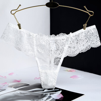 

Sexy Lace Thong Panties Good Elastic Underwear Solid Colour Bowknot Multicolor Female Floral Thongs&G-strings Tanga Mujer