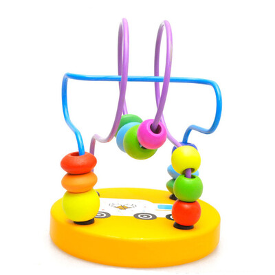 

Educational Baby Kids Wooden Around Beads Toy Toddler Infant Intelligence Toys