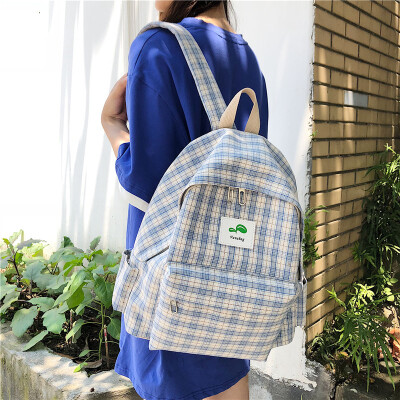 

Ins womens Korean high school&high school college students simple simple easy-to-set small fresh backpack backpack