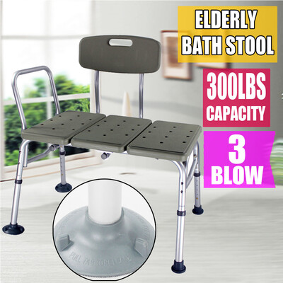 

10 Level Ajsutable Height Medical Elderly Bath Tub Shower Chair Bench Stool Seat