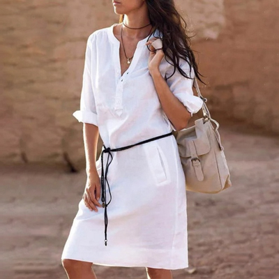 

Fashion Women Ladies Loose Long Sleeve Casual Party Evening Cocktail Mini Dress