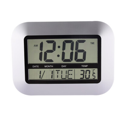 

LCD Digital Wall Clock Thermometer Electronic Temperature Meter Calender