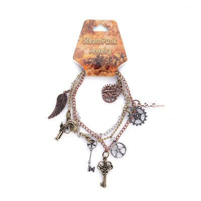 

Personality Vintage Steampunk Gear Key Bracelet