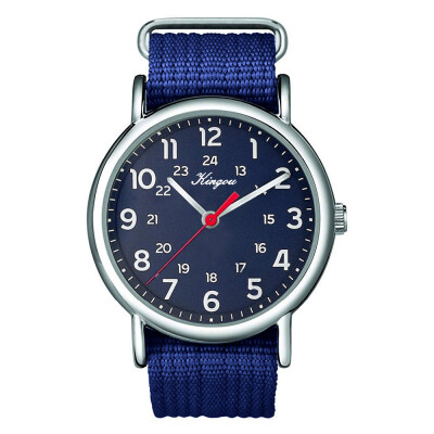 

Gobestart Stylish Cool All Arabic Numerals And 24 hour Military Time Nylon Belt Watch