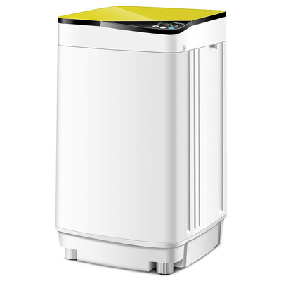 

Full-automatic Washing Machine 10 lbs Washer Spinner Germicidal-Yellow