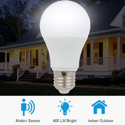 

12W LED Light Bulb with Motion Sensor Intelligent Human Body Induction Lamp E26E27 Energy Saving Smart Light for Front Door Stair