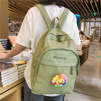 

Schoolbag female ins style Korean version of college students backpack high school Forestry Department simple large capacity old-f