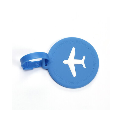 

Round Fashionable Creative Silicone Travel Luggage Tags Baggage Suitcase Bag Labels Name Address Tel