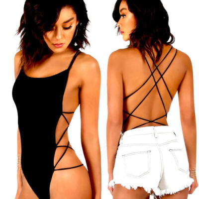 

UK Women Bandage Backless Bodycon Romper Jumpsuit Bodysuit Lingerie Playsuit Top