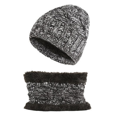 

2pcsset Cute Kids Girls Winter Warm Fleece Kintted Beanie Hats Scarf Gift