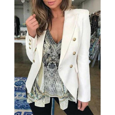 

USA Plus Size Womens Collar Blazer Suit Thin Jacket Ladies Formal Coat Cardigan