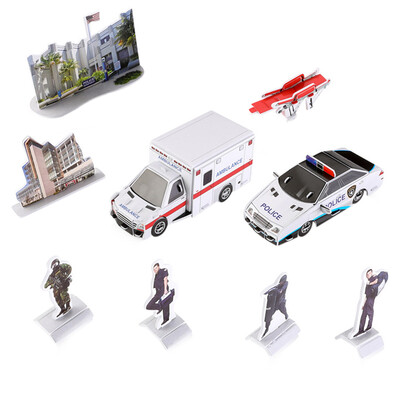 

Gotoamei 3D Paper Board Puzzle Early Learning Vehicle Assemble Kids Gift