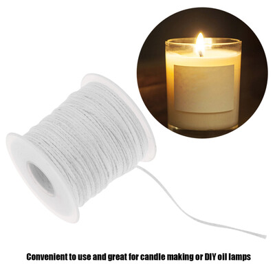 

Greensen 61m Environmental Spool of Cotton Braid Candle Wick Core for DIY Oil Lamps Candle Wick Candle Core for DIY Oil Lamps