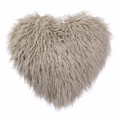 

Luxury Warm Faux Fur Cushion Pink Heart Shape Long Plush Pillow Winter Imitation Mink Fur Cushion For Bed Sofa Tatami Home Decor