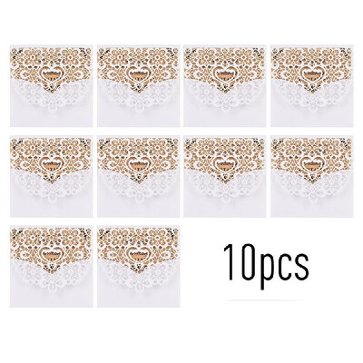 

10pcs Pearl Paper Floral Invitation Cards Invitation Holders with Blank Inner Sheet for Wedding Birthday Party Anniversary