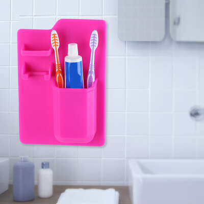 

Silicone Toothbrush Toothpaste Razor Holder Bathroom Organizer Storage Rack Baskets Toothbrush Holder Toothbrush Rack