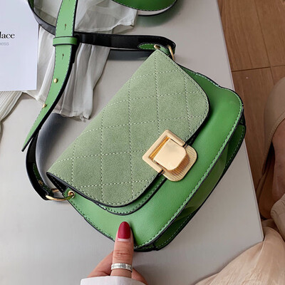 

Retro buckle saddle bag woman 2019 new small bag leisure 100 lap broadband oblique span package single shoulder bag