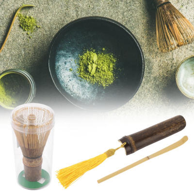 

Greensen 3 Pcs Bamboo Matcha Making Set Matcha Tea Whisk Hooked Bamboo Scoop Chashaku Teaspoon