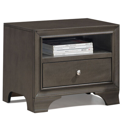 

Nightstand Sofa Side Table End Table Storage Drawer -Gray