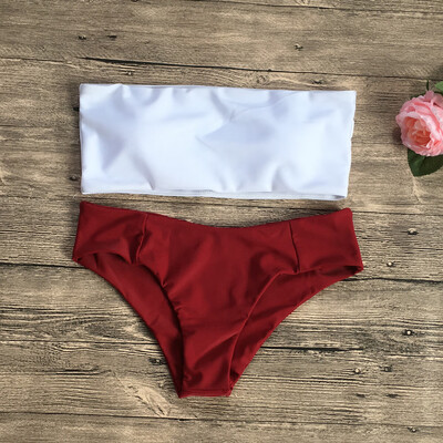 

Roseonmyhand Women Wrapped High-waisted Bikini Set Push-Up Swimsuit Bathing